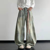 Plush Tie-Dyed Bell Leg Denim
