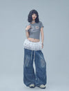 Aged Ink Hip-Hop Trousers