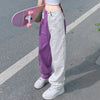 Modern Irregular Purple Mosaic Denim