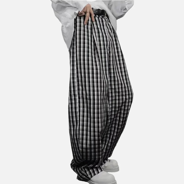 Autumn Plaid Straight Trousers alternatif görünüm