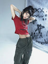 Circa-2000 E-Girl Cropped Print T-Shirt