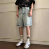 One Tone Ripped Wash Shorts