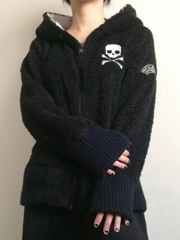 Lambswool Skull Cross Gothic Sweater alternatif görünüm