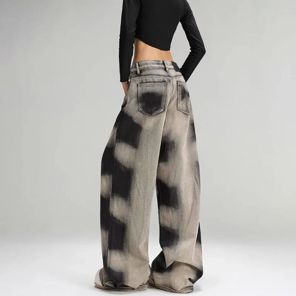 Women Heritage Grey Batik Relaxed Denim alternatif görünüm