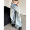 Chic Rinse Faded Seoul Style High-Rise Denim