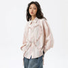 Heart Stitch Long Sleeve Woven Top