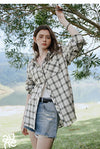 Kadın Vintage Ekose Gömlek, stil görünüm — Navra Wear