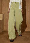 Green Western High-Rise Bell Leg Denim