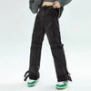 Baggy Punk Rock Baskılı Jean Pantolon, stil görünüm — Navra Wear