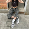 Metro Heritage camouflage high cargo Denim Shorts