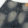 Paint Splashed Faded Rinse Denim