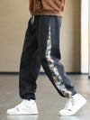 Baggy Ayı Baskılı Jean Pantolon, önden görünüm — Navra Wear
