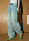 Metro High-Rise Faded Bell Leg Denim
