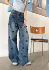 Wardrobe Staple Botanical High-Rise Bell Leg Denim
