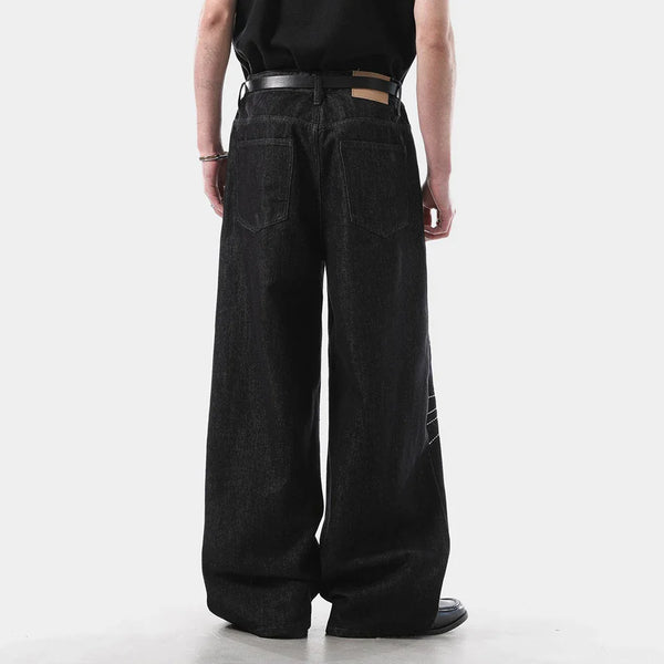 Stitched Relaxed Western Style Classic Denim alternatif görünüm
