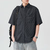 Versatile Stripe Casual Street Short Top