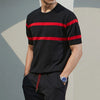 Men's Ice-Cap Everyday High-End Knit O Neck Short T-Shirt