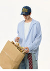 Contrast Inset Double-Layer Lapel Shirt
