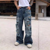 Heritage Faded Torn Blue Denim