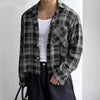 Mens Easy Plaid Oversize Long Top