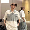 Lightweight Unstructured Off-Duty High Street Denim T-Shirt