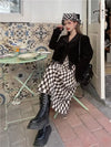 Gotik Baskılı Düğmeli Gömlek, kombin görünüm — Navra Wear