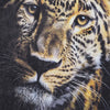 Boxy-Fit Faded-Wash Black Tiger Designed Long Sleeve T-Shirt