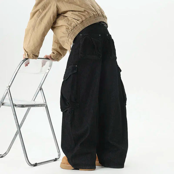 Metro High-Street Bell Leg Utility Denim alternatif görünüm