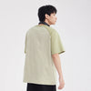 High-Quality Bar-Print Splice Unstructured Laid-Back Warm-Season T-Shirt