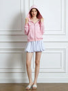 Pink Bow Print Long Sleeve Top
