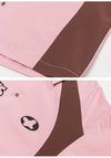 Eye-Print Panel Short Sleeve Top