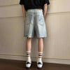 One Tone Ripped Wash Shorts