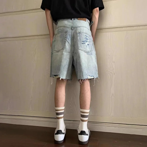 One Tone Ripped Wash Shorts alternatif görünüm