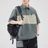 Corean Style Vibrant Short Sleeve Crewneck Collar-Knit T-Shirt