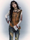 Darkwave Mosaic Mesh Long Sleeve T-Shirt
