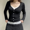 Corset Lace Knit Top