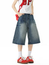Stretch Urban Beat Heritage Faded Denim Shorts