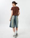 2000s Women's Faded Rinse Denim Shorts