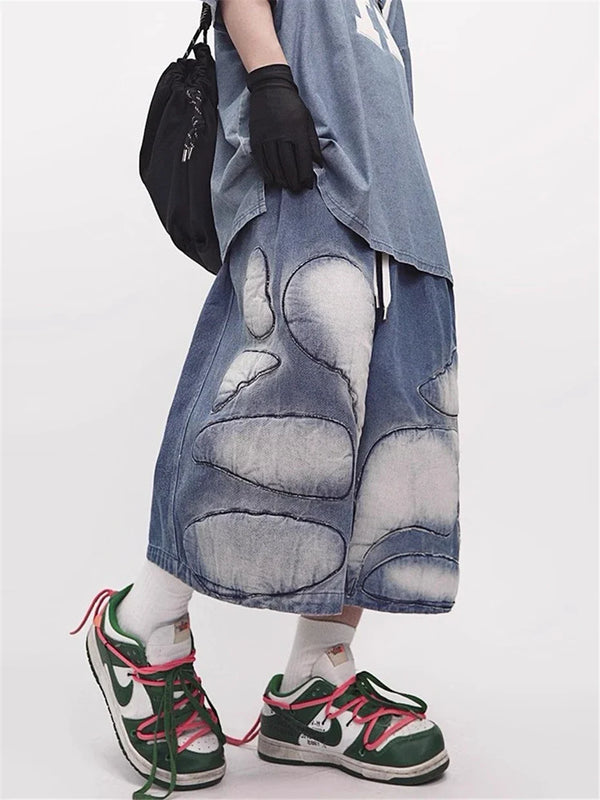 Heritage Faded Patch Denim Shorts alternatif görünüm