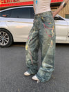 Chic Classic High Waisted Link Print Denim
