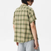 Olive Plaid Vintage Lapel Short Top