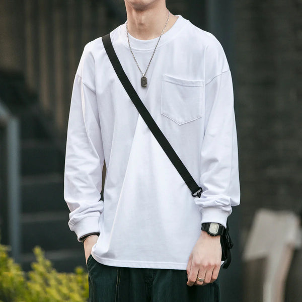 Blank Versatile Long Sleeve T-Shirt alternatif görünüm