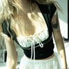 Shadow-Print Lace Fragment Fairycore Aesthetics T-Shirt