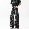 Gothic Moto Wide-Leg Leather