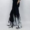 Sleek Contrast Color Tassel Relaxed Denim