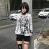 Retro-Faded Grit-Style Graffiti Print T-Shirt