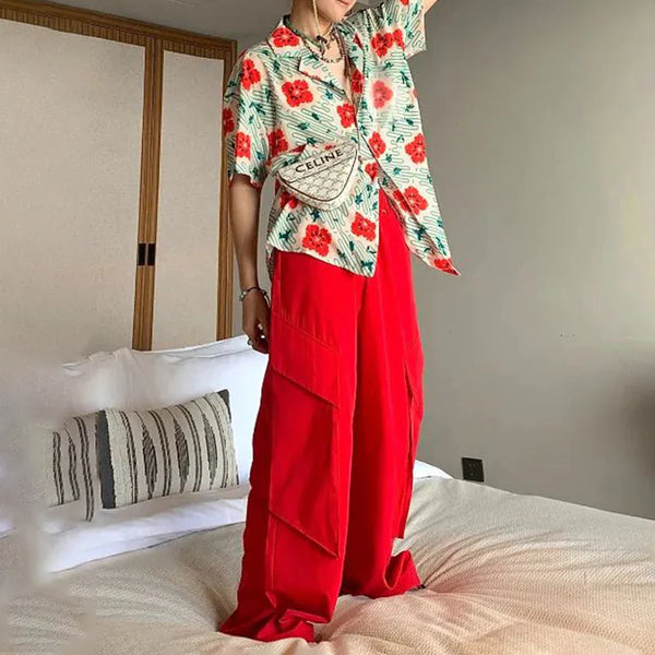 Tropical Bloom Aloha Beach Shirt alternatif görünüm