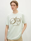 Women Versatile Back-In-Time Laid-Back Round Neck Alphabet T-Shirt