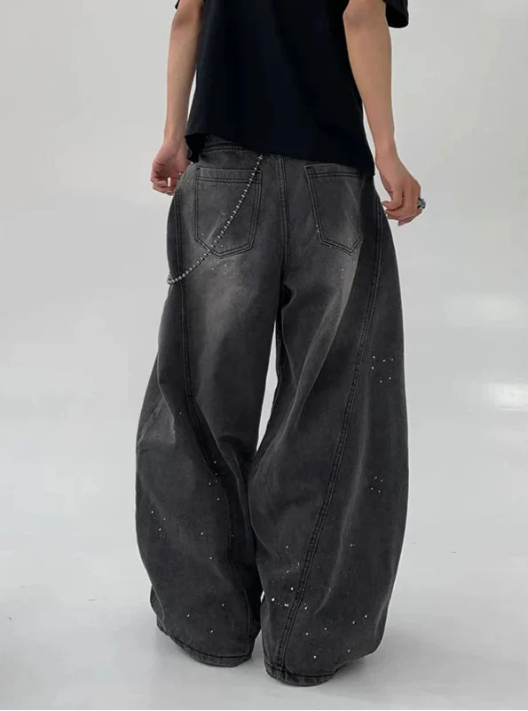 2000s Easy Japanese Style Bell Leg Denim alternatif görünüm