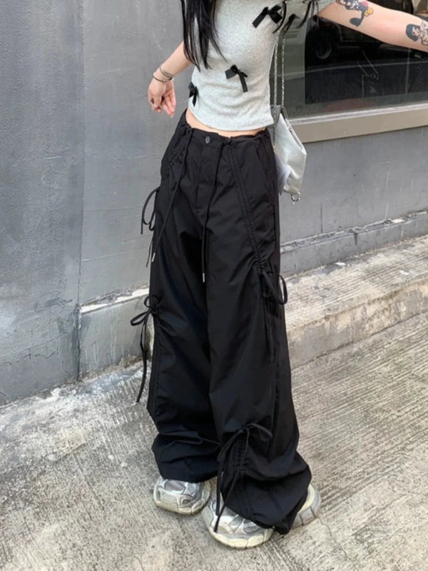 Heritage Oversized Pink Bow Street Pants alternatif görünüm